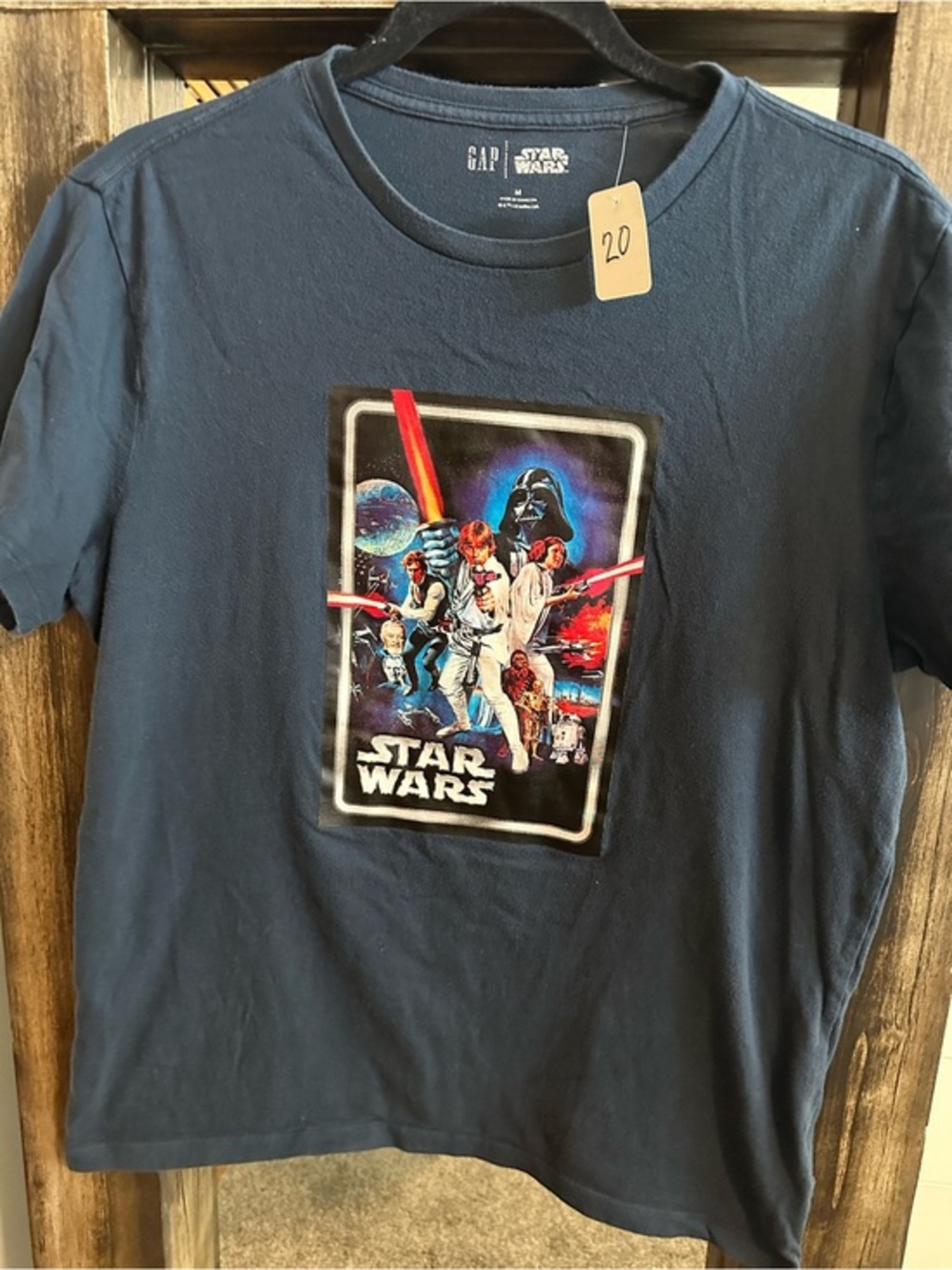 Gap x Star Wars Graphic T Shirt Navy Movie Poster Tee Adult Medium 100% Cotton